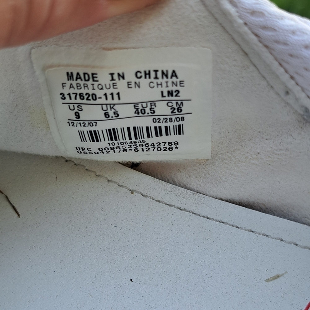 NIKE AIR Womens 317620-111 TAC Traction at Contact Golf Shoes Size 9 White Red - Picture 10 of 11